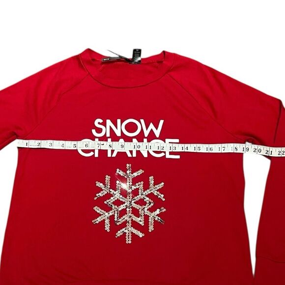 Snow Chance Red Sweatshirt, Size M, NWOT - Picture 5 of 7
